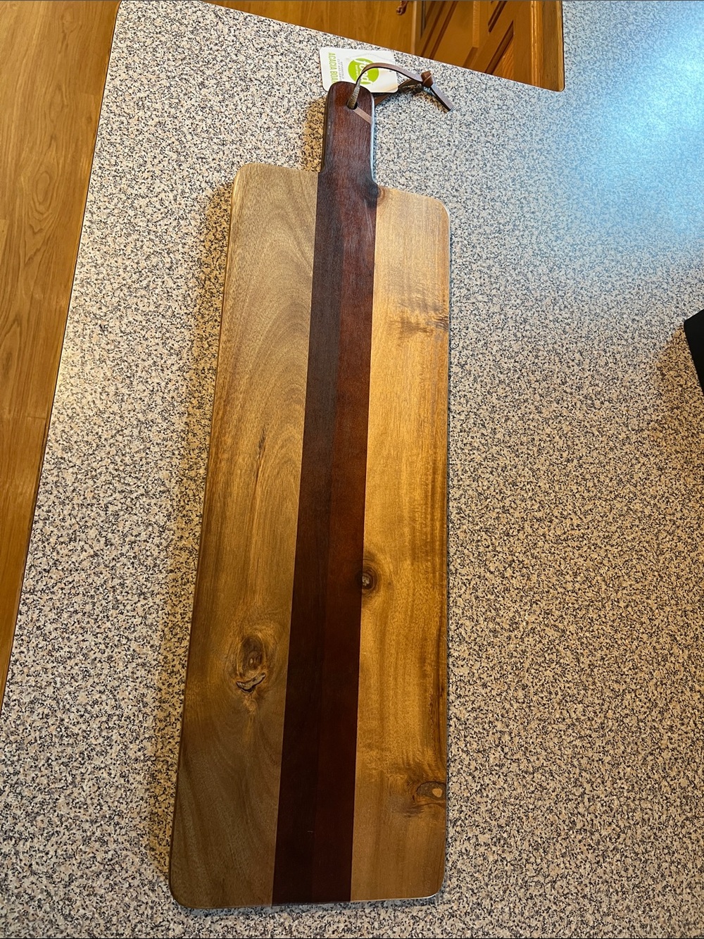 Food Network Brown and Tan Wood Serving Board